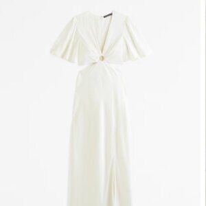 Abercrombie Angel Sleeve O-Ring Cutout Maxi Dress NWT